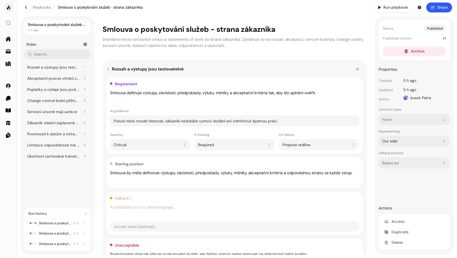 Opakovatelné kontroly podle standardů, sestavené právníky